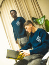 CAINT NAVY KNITTED JUMPER
