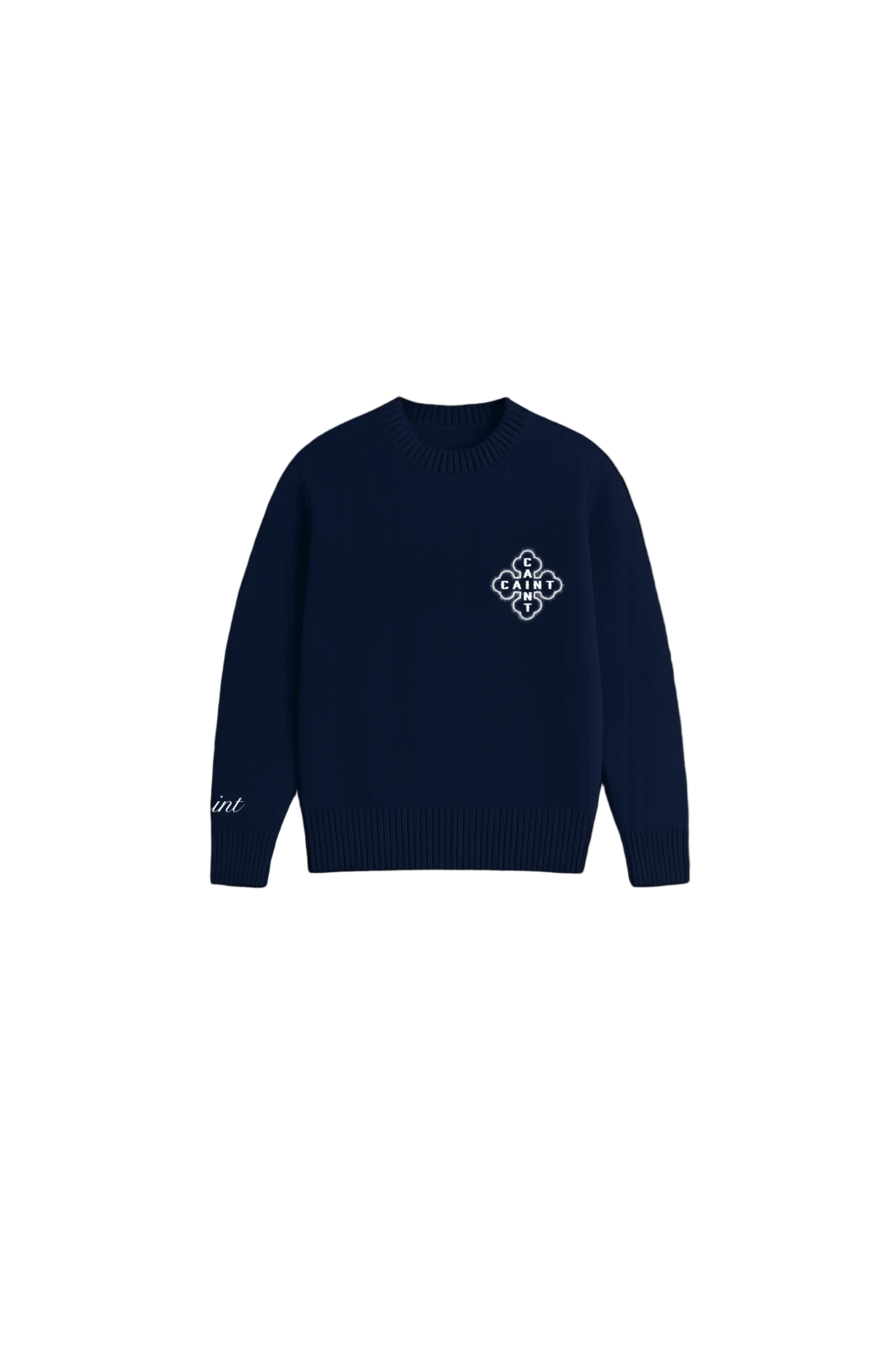 CAINT NAVY KNITTED JUMPER